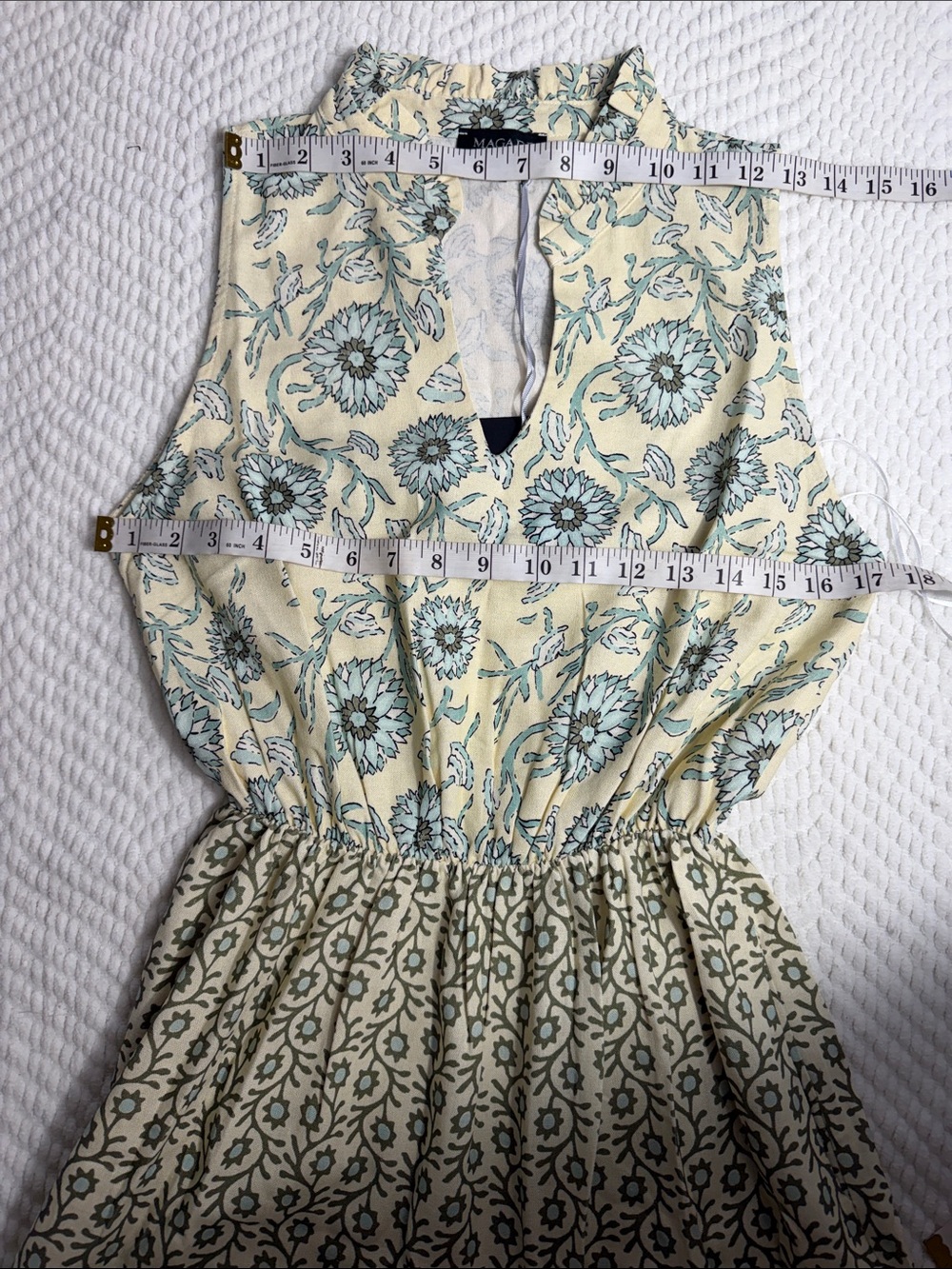 MAGARI MADE IN ITALY FLORAL TIERED SLEEVELESS LINEN BLEND MIDI DRESS SIZE M NWT - Picture 9 of 11